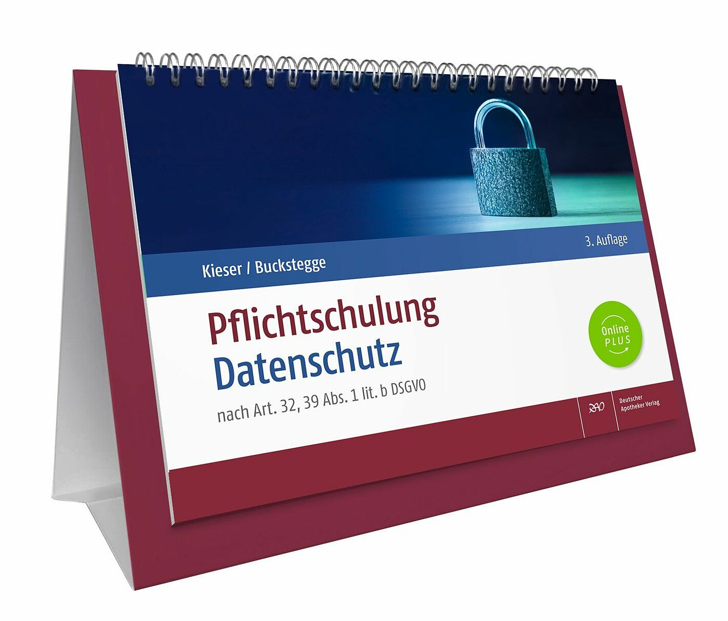 Abbildung Tischaufsteller "Pflichtschulung Datenschutz"